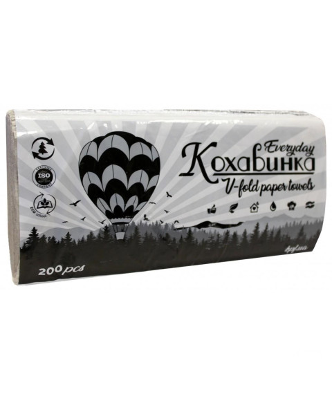 Prosoape din hîrtie reciclată sura TIP-V, KOHAVINKA, 200 buc.